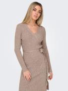 Only Gebreide jurk ONLVENLO L/S RIB WRAP DRESS RP KNT