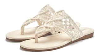 Lascana Slippers Mule, sandaal, open schoen, teenverdeler, trendy haak...