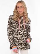 Zwillingsherz Hoodie Leo Allover Neon Kante met dierenontwerp en contr...