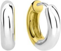 Firetti Paar creolen Sieraad cadeau zilver 925 oorbellen bicolor