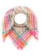 Zwillingsherz Modieus sjaaltje Vierkant "Wild Mind" met opdruk en leop...