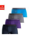 H.I.S Hipster strak zittende boxershorts van katoenmix (set, 4 stuks)