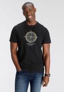 DELMAO T-shirt Korte mouw, bedrukt, ronde hals, van katoen