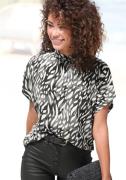 Lascana Blouse met korte mouwen in losse pasvorm, damesblouse, sportie...