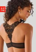 Lascana Push-up-bh met mooi geborduurd motief op de rug, sexy lingerie