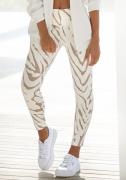 Lascana Legging -Loungebroek met zebramotief en brede band, loungewear