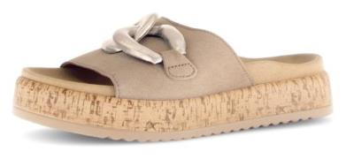 Gabor Slippers , plateau, zomerschoen, instapper met beklede decoratie...