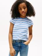 Tommy Hilfiger T-shirt ESSENTIAL STRIPE RUFFLE TOP SS voor kinderen to...