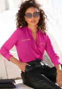 Lascana Shirt met lange mouwen met ritsdetails, blouseshirt, casual da...