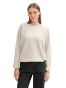 Tom Tailor Shirt met vleermuismouwen met ronde halslijn en structuur-l...