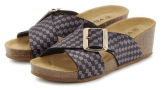 Vivance Slippers Sandaal, mule, open schoen met comfortkurk voetbed va...