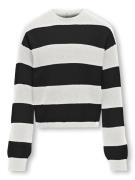 KIDS ONLY Gebreide trui KOGFRANCA SHORT L/S STRIPE KNT NOOS