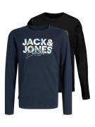 Jack & Jones Junior T-shirt JJGEPLAS TEE LS CREW NECK 2PK MP JNR (set,...