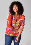 Aniston PLUS Shirt met lange mouwen met kleurharmonieuze, fantasierijk...