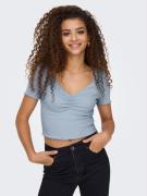 Only Shirt met korte mouwen ONLBETTY S/S V-NECK TOP CC JRS