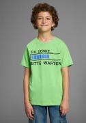 KIDSWORLD T-shirt ICH DENKE...BITTE WARTEN Korte mouwen, basic pasvorm...