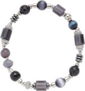 LEONARDO Armband Casoria, 024304 met glassteen, hematiet - met katteno...