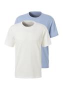 John Devin T-shirt van gestructureerde katoenkwaliteit - in 2-delige s...