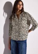 STREET ONE Gedessineerde blouse met tape-details en grafisch patroon