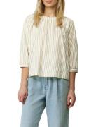 s.Oliver Blouse zonder sluiting met streep-patroon en grote strik op d...