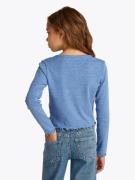 Tommy Hilfiger Shirt met lange mouwen SLUB KNIT TOP LS met golvende zo...