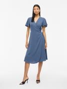 Vila Wikkeljurk VILOVIE S/S WRAP MIDI DRESS - NOOS