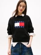 TOMMY JEANS Gebreide trui TJW MELANGE FLAG SWEATER RIB EXT