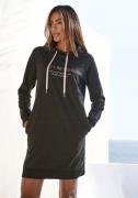 Lascana Sweatjurk Met een capuchon met capuchon en zij-ingangszakken, ...