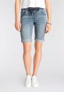 Arizona Jog-jeansbermuda hoge taille, opgerolde broekafsluitingen, use...