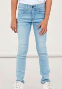 Name It Stretch jeans NKMSILAS voor jongens met verstelbare tailleband...