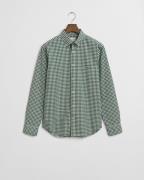 Gant Overhemd met lange mouwen REG POPLIN GINGHAM SHIRT met logoborduu...