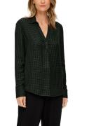 s.Oliver Blouse met lange mouwen met allround mini-ruitpatroon