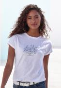 Vivance T-shirt Met goudkleurig glanzend folieprint