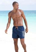 s.Oliver RED LABEL Beachwear Zwemshort met logoprint en contrastkleuri...