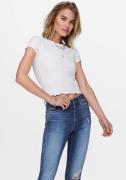 Only Shirt met ronde hals ONLEMMA – Shirt met korte mouwen en golvende...