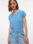 Vero Moda Shirt met ronde hals VMAVA PLAIN SS TOP GAJRS NOOS