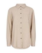 FREEQUENT Overhemdblouse FQLAVA-SH-SIMPLE van linnenmix, met borstzak