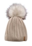 chillouts Pomponmuts Lorena Hat met afneembare faux-fur pompon