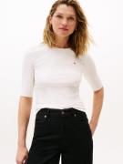 Tommy Hilfiger Shirt met korte mouwen SLIM 5X2 RIB C-NK 1/2 SLV met ro...