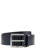 Boss Leren riem Rummi_Sz40 van italiaans leer met metalen details in a...