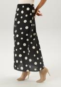 Aniston SELECTED Maxirok met grote stippenprint en elastische band