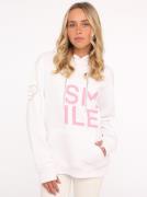 Zwillingsherz Hoodie Alissa met smile-print