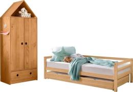 Lüttenhütt Tienerkamerset Alpi Daybed met 2e ligoppervlak + kledingkas...