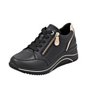 Remonte Sneakers met sleehak , vrijetijdsschoen, lage schoen, vetersch...