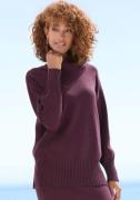 Lascana Trui met staande kraag met brede afwerkingen, klassieke gebrei...