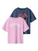 Name It T-shirt NKFKASSANDRA 2P SS NREG TOP PB (set, 2-delig)