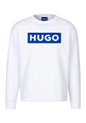 HUGO Blue Sweatshirt Classic Crew met frontprint