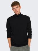 ONLY & SONS Schipperstrui ONSLOUI REG 12 MEL HALF ZIP KNIT NOOS