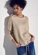 STREET ONE Sweatshirt Structuur-look, met elastische zoom met tunnelko...