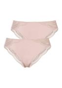 Lascana Brazilian slip met fijne kant (set, 2 stuks)